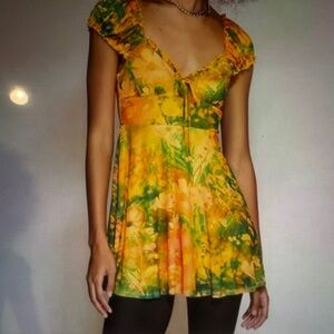 Urban Outfitters Audrey Mesh Mini Dress